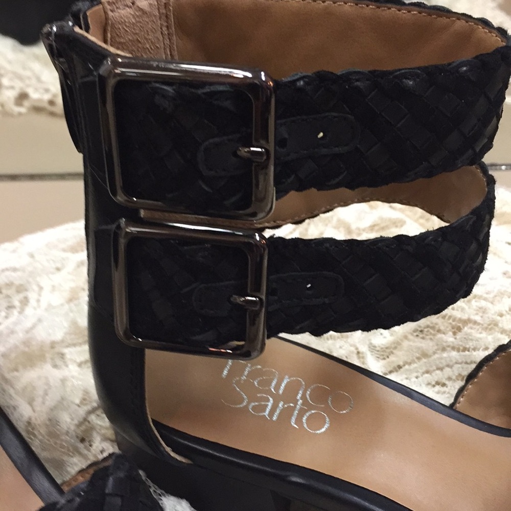 Franco Sarto Black Braided sandal
